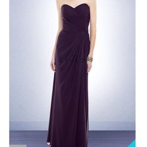 Levkoff Strapless Chiffon Bridesmaid Dress